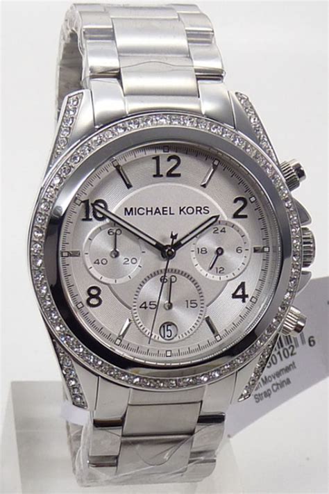 michael kors chronograph silber damen|michael kors silver tones.